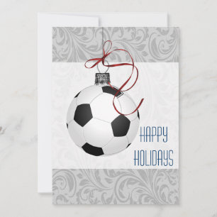 para cartões de Natal de um jogador de futebol