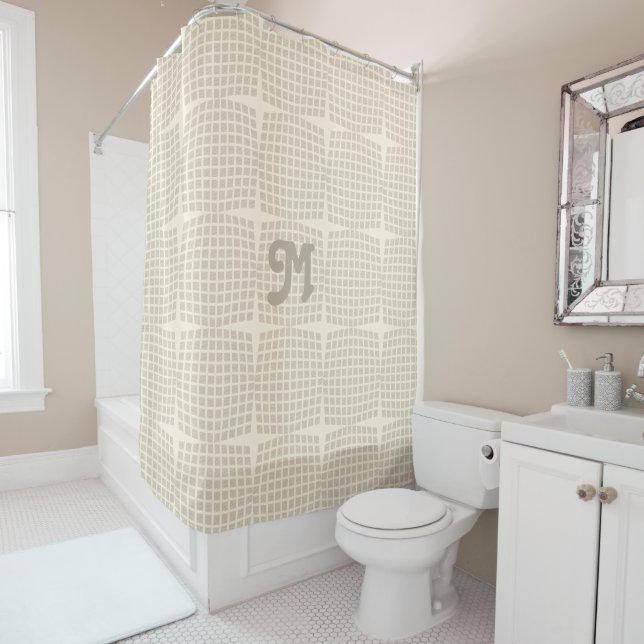 Para Chuveiro Chic Cream Linen - Cortina de Chá Verificada (In Situ)