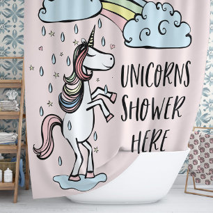 Para Chuveiro Cortina de Chá Aqui do Chá Unicorns
