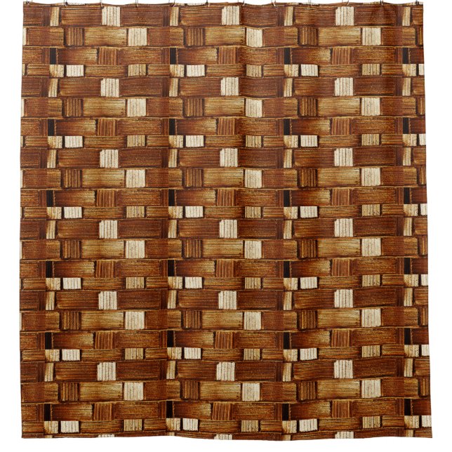 Para Chuveiro Cortina de Chá Azulejo castanho (Frente)