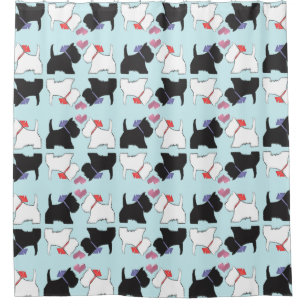 Para Chuveiro Cortina de chá bonito da arte do cão de Westie