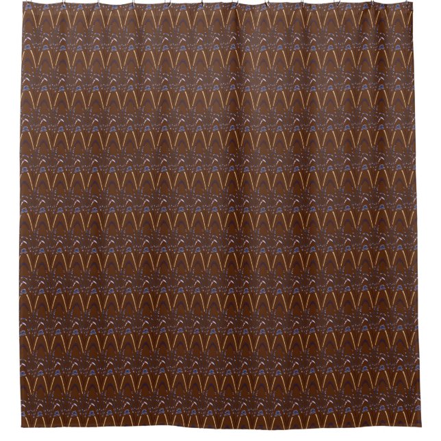 Para Chuveiro Cortina de chá castanho chocolate (Frente)