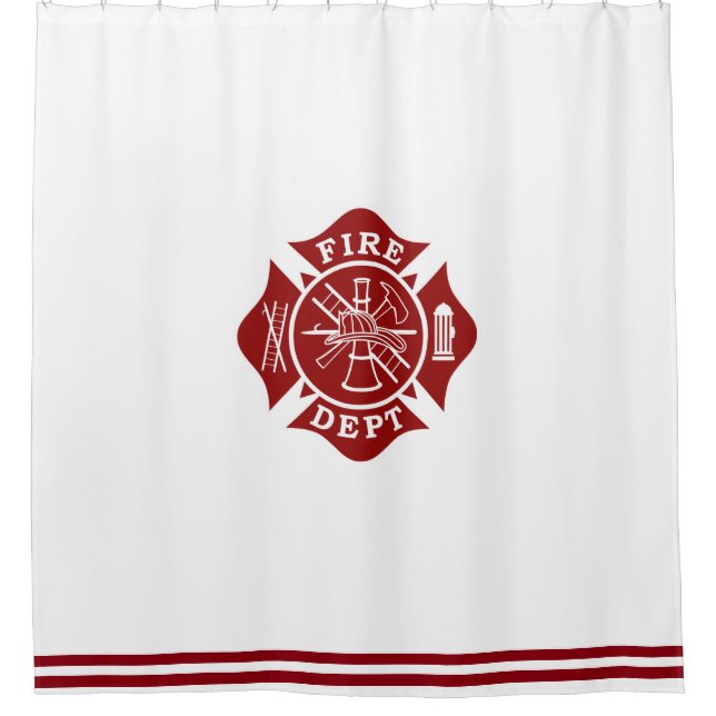 Para Chuveiro Cortina de chá da cruz maltesa do departamento do (Frente)