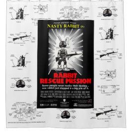 Para Chuveiro Cortina de chá da MISSÃO DE RESGATE do COELHO