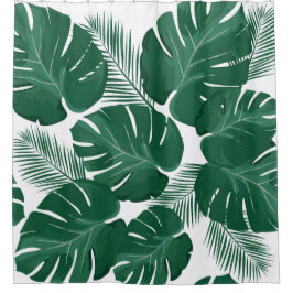 Para Chuveiro Cortina de chá das folhas de palmeira