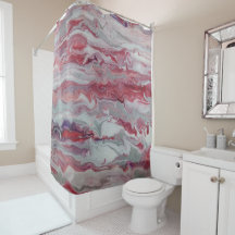 Cortina de Chá de Abstrato cor-de-rosa e prata