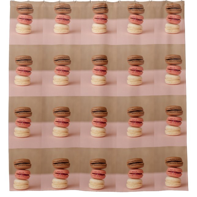 Para Chuveiro Cortina de chá de Macaroons (Frente)