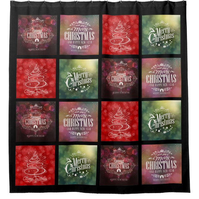 Para Chuveiro Cortina de Chá de Natal - Tema Incluso (Frente)