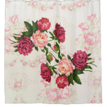 Cortina de Chá de Rosas Rosa
