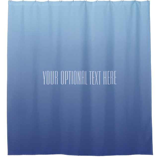 Para Chuveiro Cortina de chá de texto personalizado com gradient (Frente)