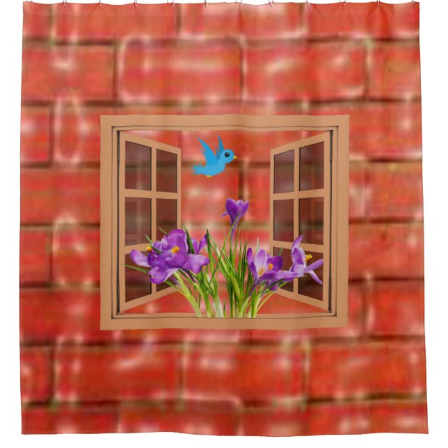 Para Chuveiro Cortina de Chá de tijolos (Frente)