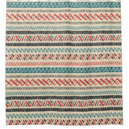 Para Chuveiro Cortina de chá do padrão Aztec