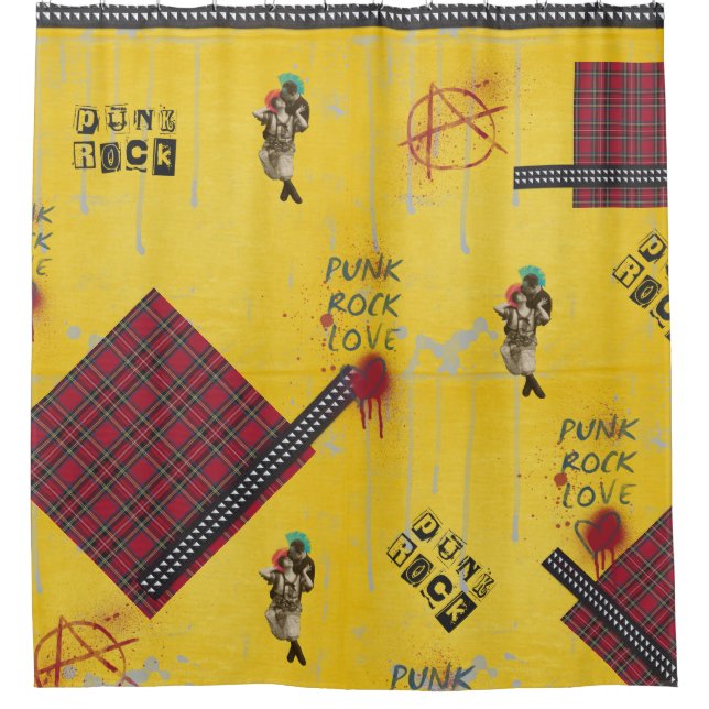 Para Chuveiro Cortina de chá do punk rock (Frente)