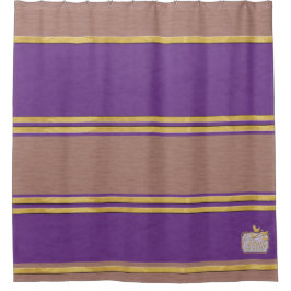 Para Chuveiro Cortina de Chá Dourada com Textura Roxa