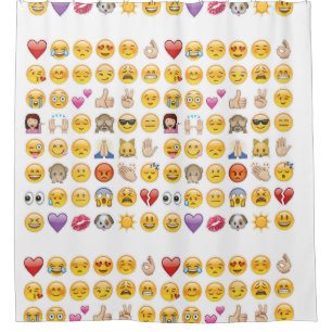Para Chuveiro cortina de chá emoji