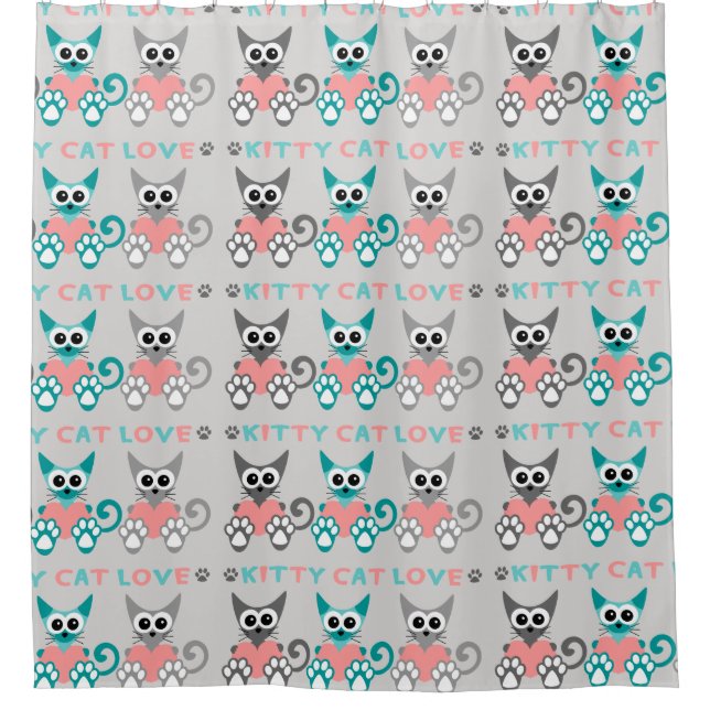 Para Chuveiro Cortina de Chá Gato-Gato (Frente)