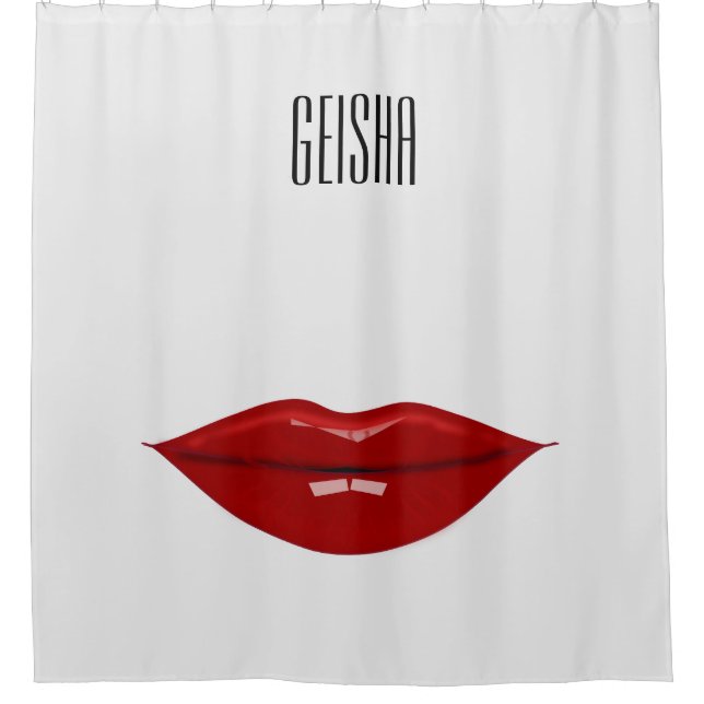 Para Chuveiro cortina de chá geisha (Frente)