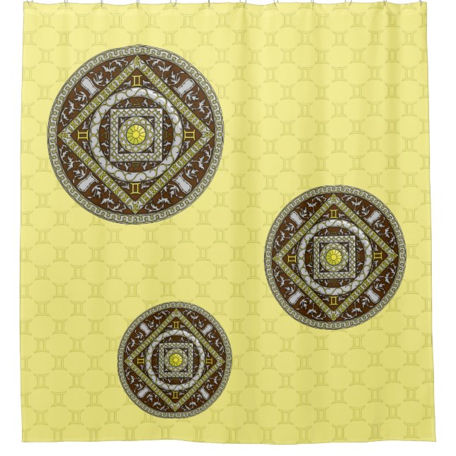 Para Chuveiro Cortina de Chá Gemini Mandala (Frente)