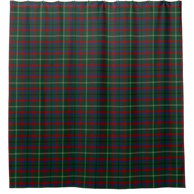 Para Chuveiro Cortina de chá irlandesa do Tartan de Mayo do (Frente)