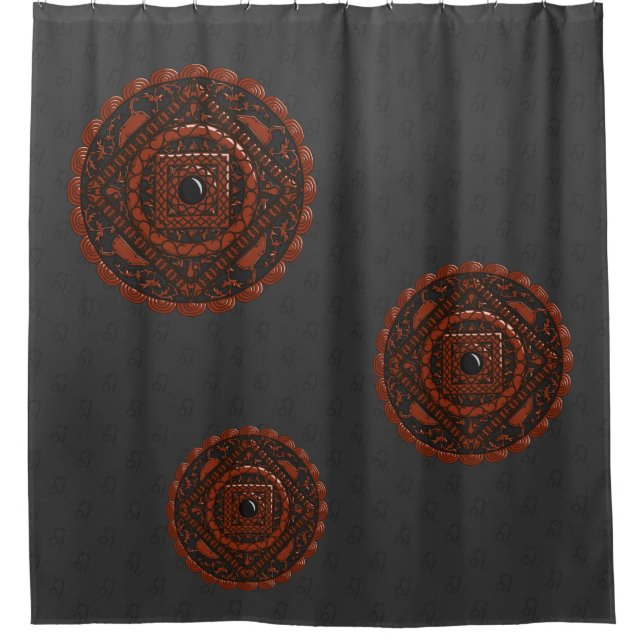 Para Chuveiro Cortina de Chá Leo Mandala (Frente)