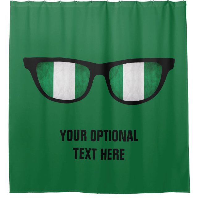 Para Chuveiro Cortina de chá personalizada de tons nigerianos (Frente)