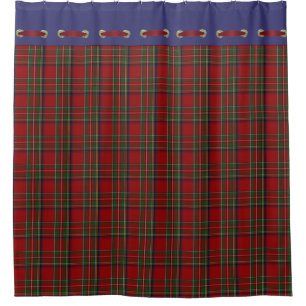 Para Chuveiro Cortina de chá real da xadrez de Tartan de Stewar