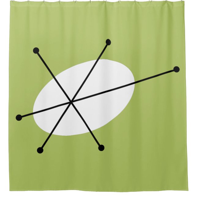 Para Chuveiro Cortina de chá Verde Dazzle (Frente)