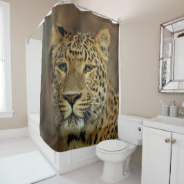 Para Chuveiro Cortina de Chás de vida selvagem de Leopard Lovers