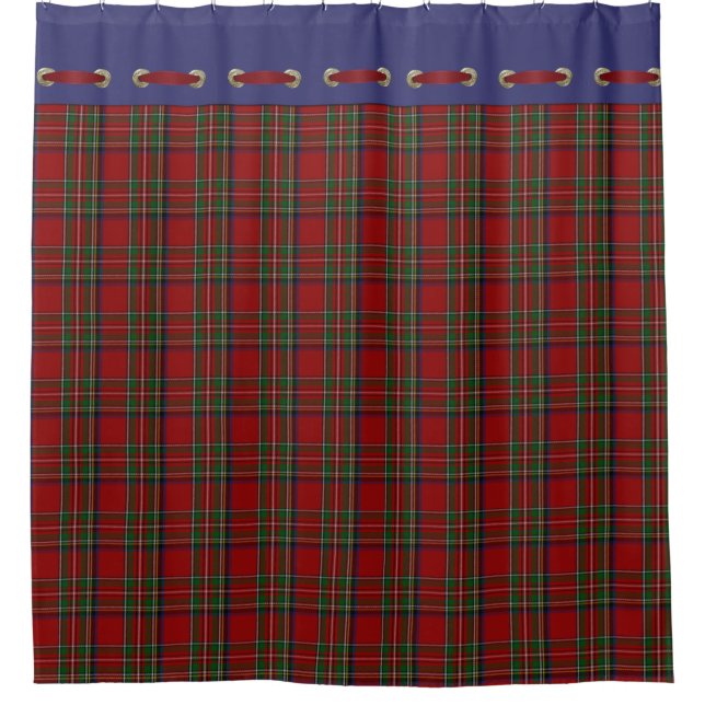 Para Chuveiro Cortina Xadrez Real Stewart Tartan (Frente)