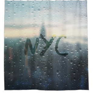 Para Chuveiro Dia de chuva na cortina de Chá NYC