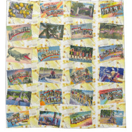 Para Chuveiro FLORIDA uma cortina de chá retro