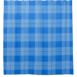 Para Chuveiro Gingham - Cortina Chá Azul e Branco com Verificaçã