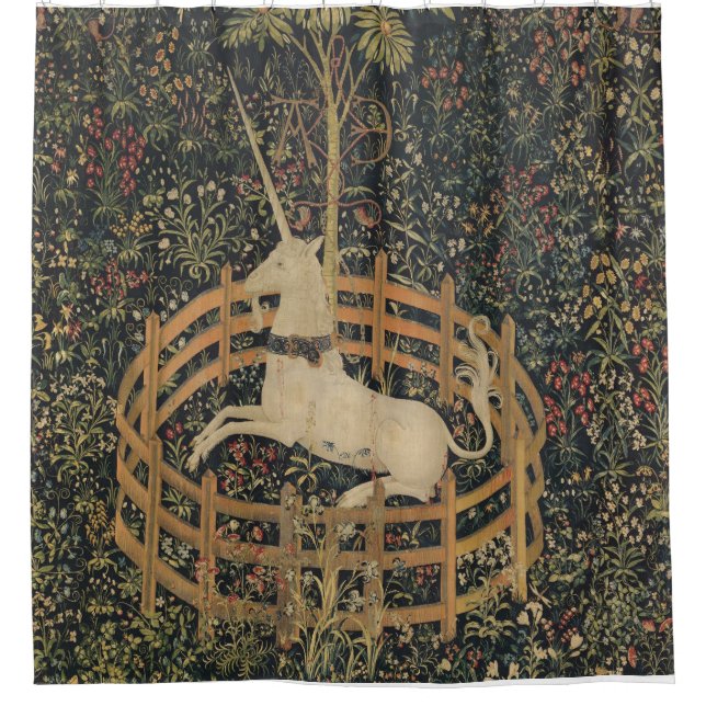 Para Chuveiro O unicórnio é cortina de chá capturada (Frente)