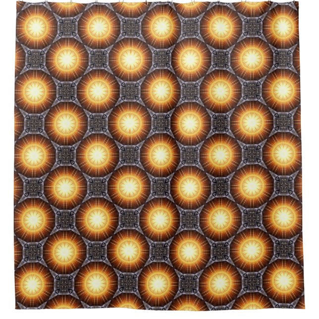 Para Chuveiro Ouro Orb Tower Pattern 7220339 Cortina do Chá (Frente)