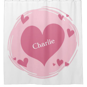 Para Chuveiro Seu(s) nome(s) em uma cortina de chá personalizada
