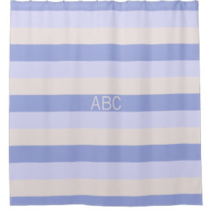 Para Chuveiro Stripes Cortina de chá monograma personalizada pad
