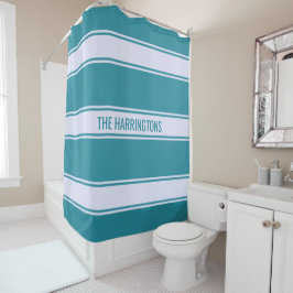 Para Chuveiro Stripes Padrão Cortina de chá de texto personaliza