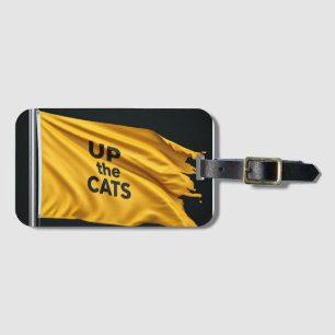Para cima da etiqueta de bagagem dos gatos