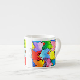 Para cima e para baixo a caneca do café dos
