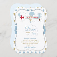 Para Cima E Para Fora! Convite de Aniversário do A