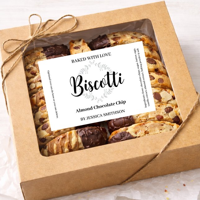 Para Comida Biscotti Personalizado Caseiro rótulo CK007rtbis (Criador carregado)
