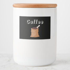 Para Comida Frasco de Rótulo de Café