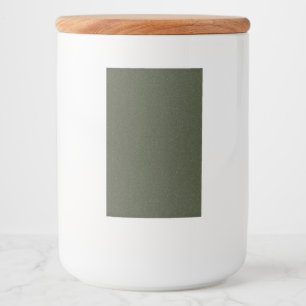 Para Comida Jar de Cerâmica do Rótulo Verde de Moss Texturizad