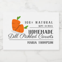 Para Comida Picles de Cenoura Crunchy Preservar Rótulo de Cann
