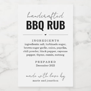 Para Comida Presente no Rótulo do Jar de Mistura de Seasoning
