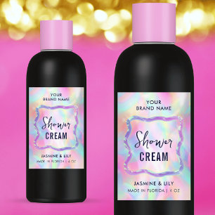 Para Comida Rótulo à prova d'água do Neon Holographic Soap Sha