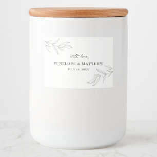 Para Comida Rótulo da Vela Foliar de Desenho de Linha