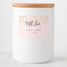 Para Comida Rótulo da Vela Rosa e Dourada da Luminária