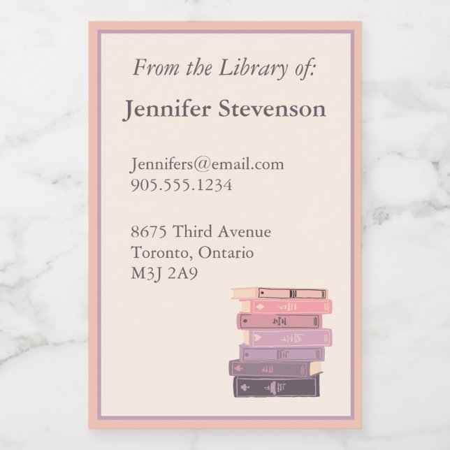 Para Comida Rótulo de Bookplate (Rótulo Único)