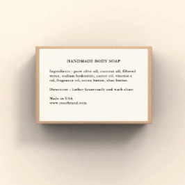 Para Comida Rótulo de componentes de sabão feitos à mão